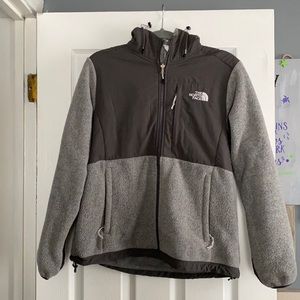 North face fleece jacket with hood